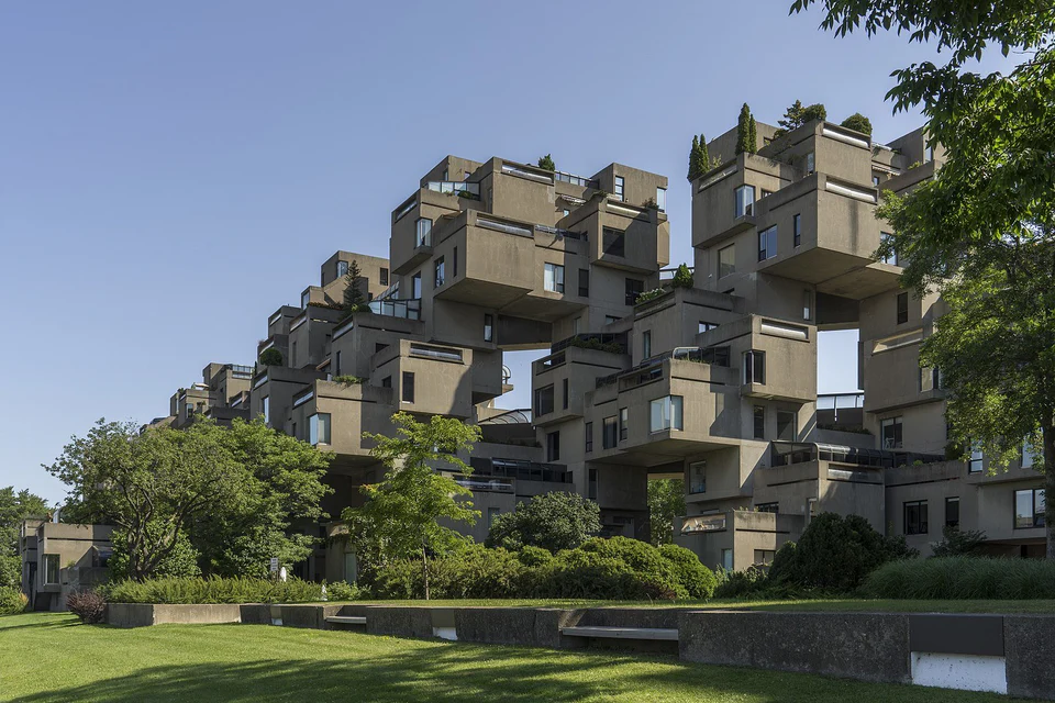 modern eco brutalist buildings