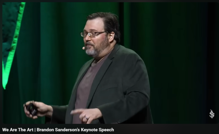 brandon sanderson lecture AI in art