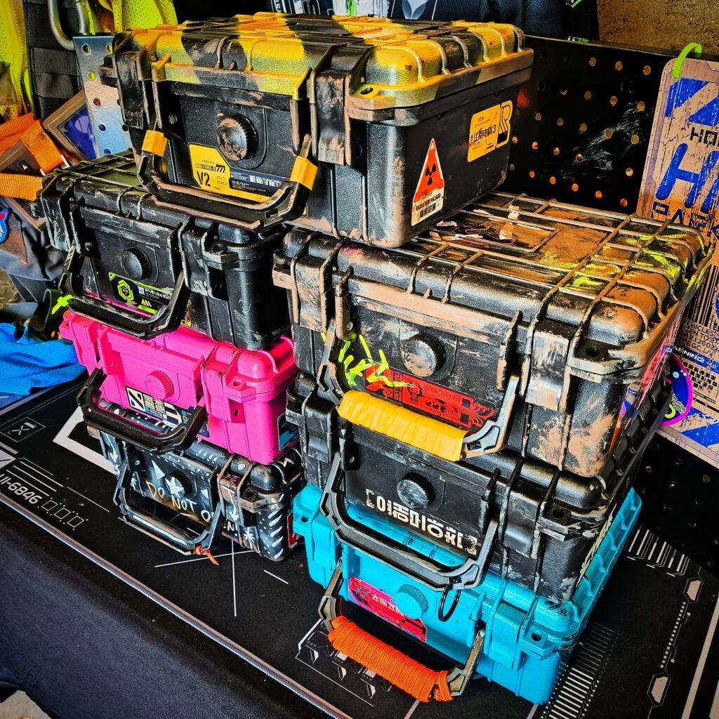 My #cyberpunk Collector Crates...first batch hand-designed by yours truly and waiting to be filled with my novels and merch before my next book signing!

I've had a lot of fun making each one unique and eye-catching — even dusting off some of my low-level graffito skills from back in the day. 😆

Next month I plan on making a new set and doing a very limited online drop. If you're interested, be sure to message or follow! 

#cyberpunkart #cyberpunkstyle #author #scifi #sciencefiction #techwear #maker #cyberpunkdesign