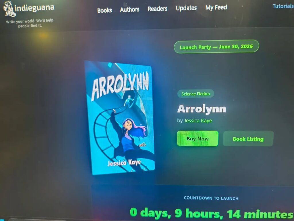 The online book launch party feature on Indiegauana.com is being beta tested tomorrow! Thanks to author Jessica Kaye for guinea pigging this one with me! #indiepublishing #indieauthor #indiebooks 

 https://indieguana.com/launch/arrolyn