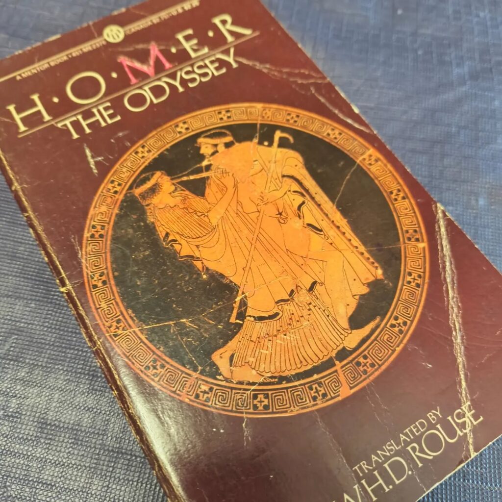 Wow. Can't believe someone let go of this copy of The Odyssey signed by Homer! Wtg Matt! 😂

#theodyssey #signed